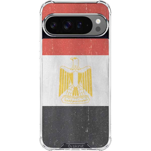 Egyptian Flag Distressed Google Pixel 10 Pro XL Clear Case